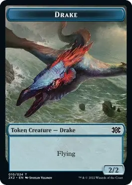 Drake // Knight Double-Sided Token (10 // 5) (2X2) 1