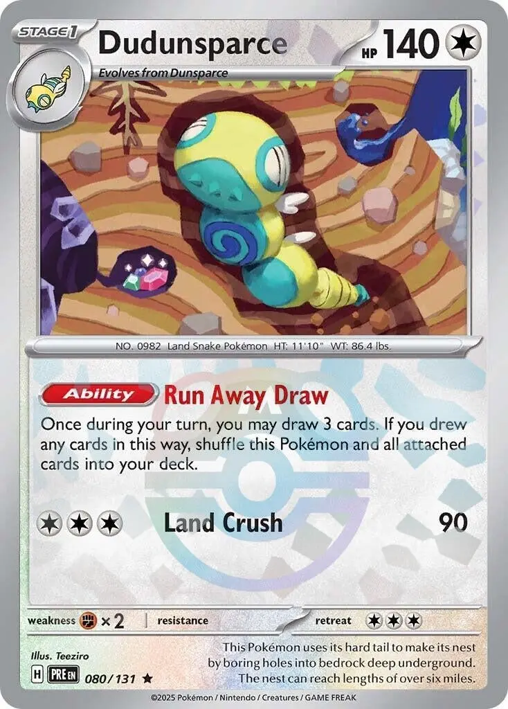 Dudunsparce (Master Ball Pattern) (080/131) (Pre) 1