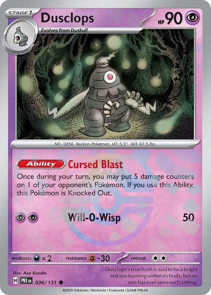 Dusclops (Master Ball Pattern) (036/131) (Pre) 1