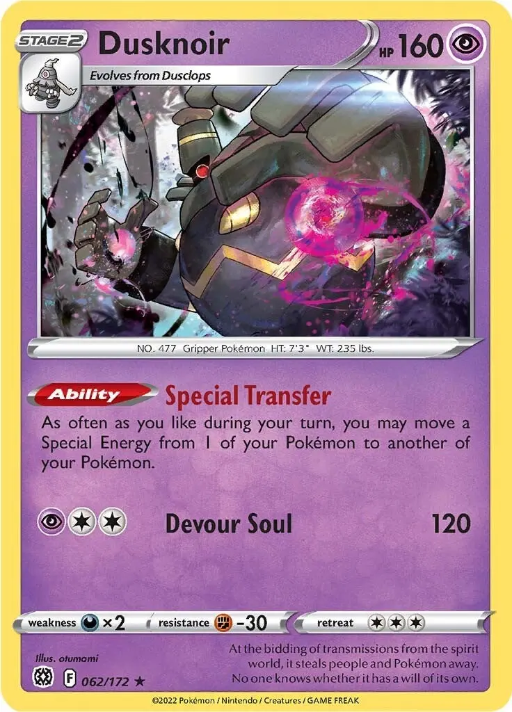 Dusknoir (062/172) (Swsh09) 1