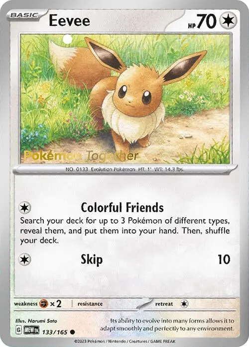 Eevee - 133/165 (Pokemon Together) (133/165) (Mcap) 1