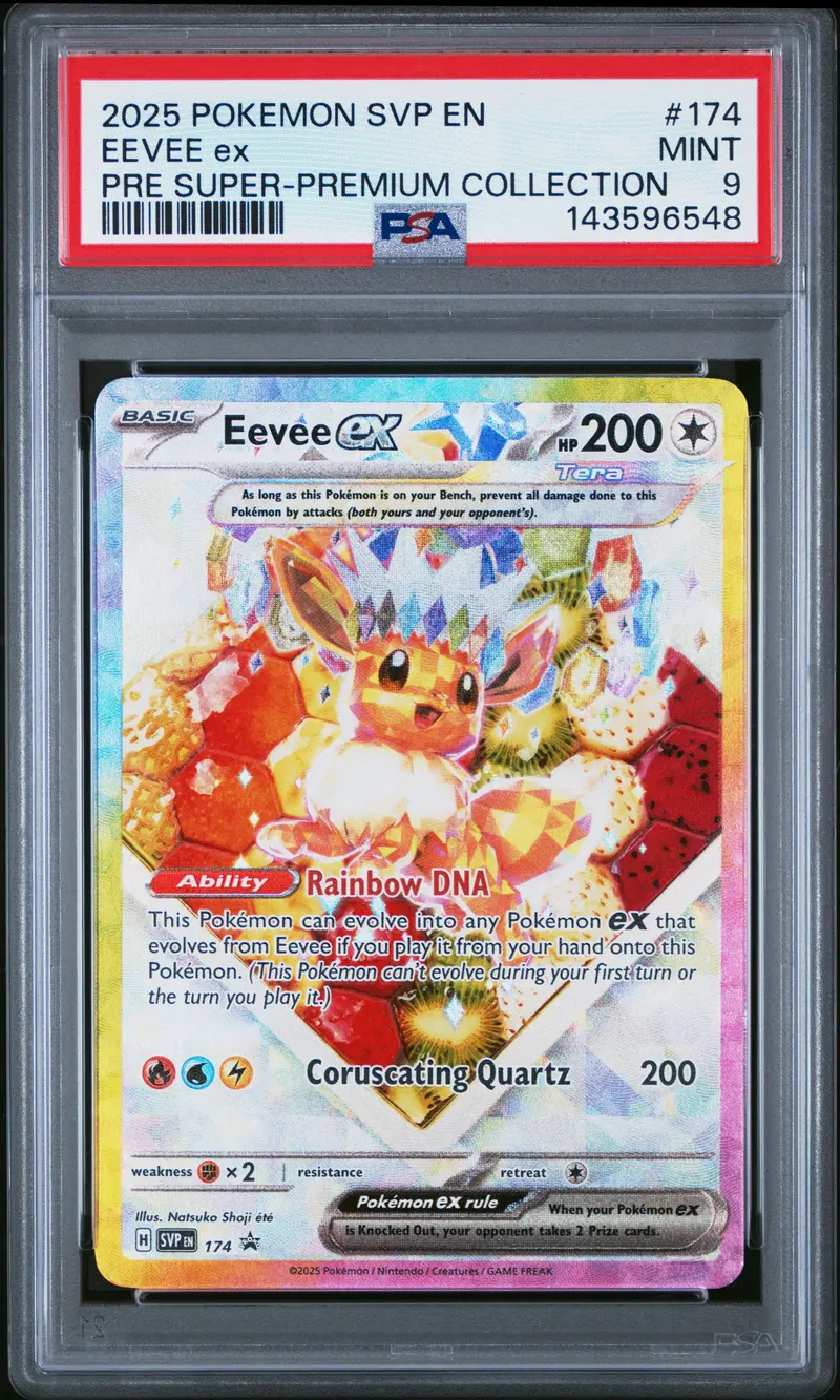 Eevee Ex Pre Super-Premium Collection 2025 Pokemon Svp En-Sv Black Star Promo Psa Mint 9 1