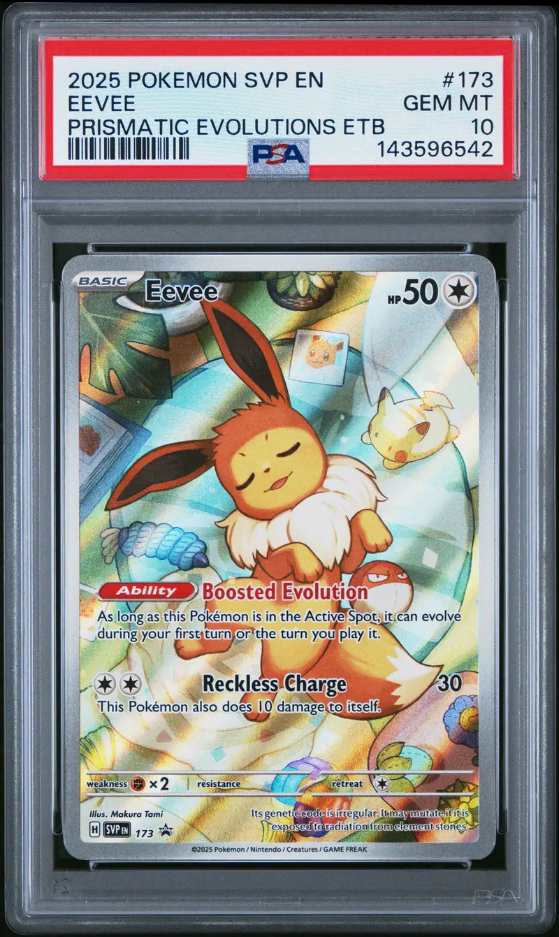 Eevee Prismatic Evolutions Etb 2025 Pokemon Svp En-Sv Black Star Promo Psa Gem Mt 10 1