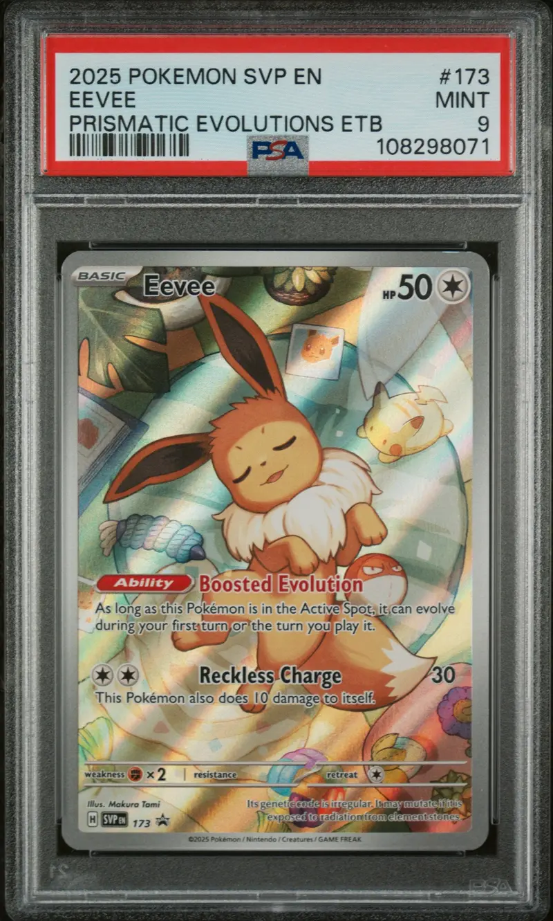 Eevee Prismatic Evolutions Etb 2025 Pokemon Svp En-Sv Black Star Promo Psa Mint 9 1
