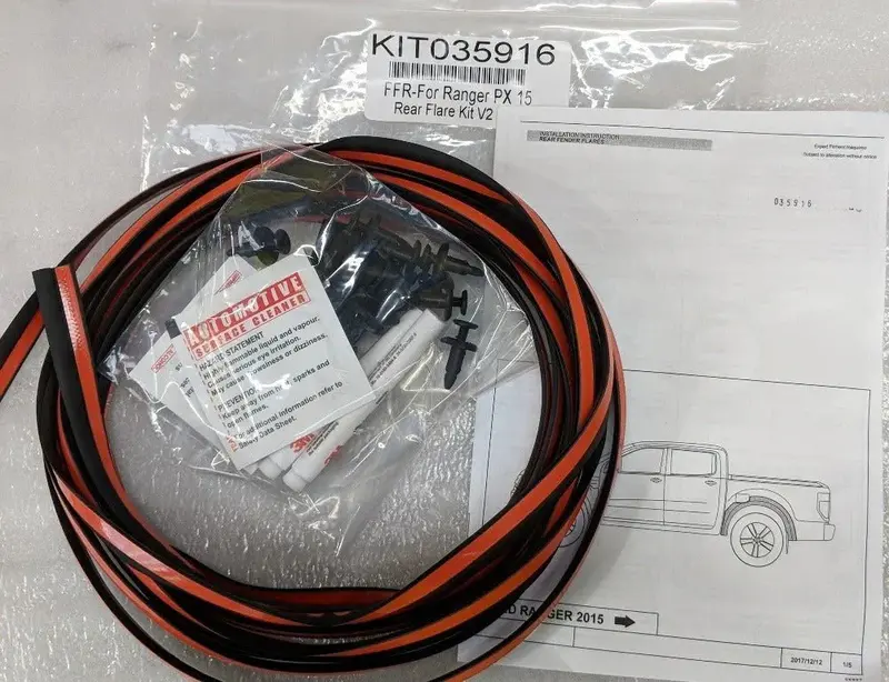 Egr Fender Flare Rubber Extrusion Kit - For 4 Flares - Holden Colorado Rg 1