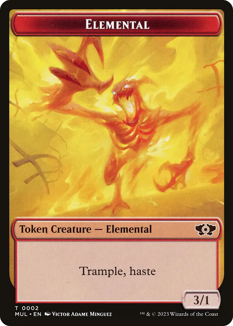 Elemental (02) // Teferi's Talent Emblem Double-Sided Token [March Of The Machine Commander Tokens] 1
