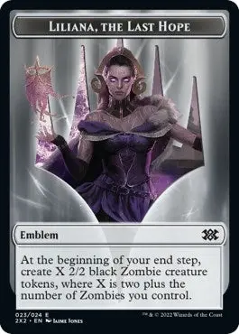 Emblem - Liliana, The Last Hope // Spirit (002) Double-Sided Token (23 // 2) (2X2) 1