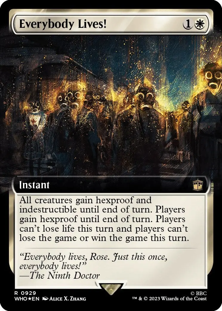 Everybody Lives! (Extended Art) (Surge Foil) (929) (Who) 1