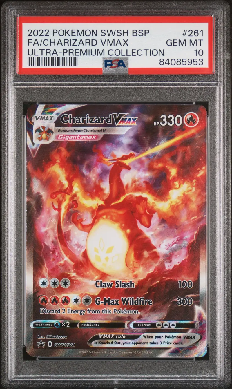 Fa/Charizard Vmax Ultra-Premium Collection 2022 Pokemon Swsh Black Star Promo Psa Gem Mt 10 1