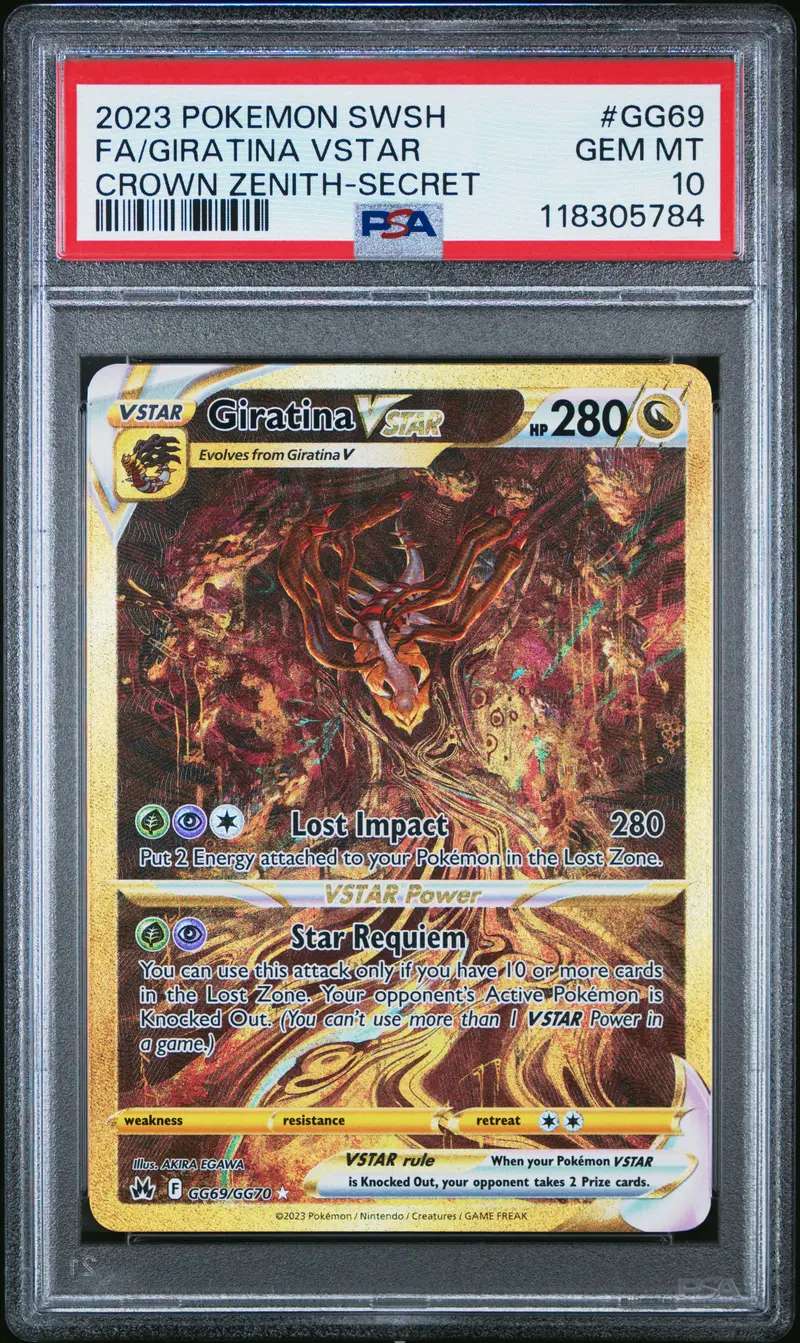 Fa/Giratina Vstar Crown Zenith-Secret 2023 Pokemon Sword And Shield Crown Zenith Psa Gem Mt 10 1