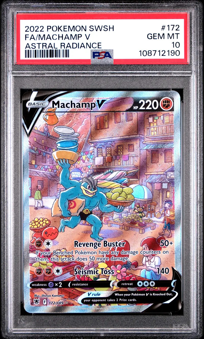 Fa/Machamp V Astral Radiance 2022 Pokemon Sword & Shield Astral Radiance Psa Gem Mt 10 1