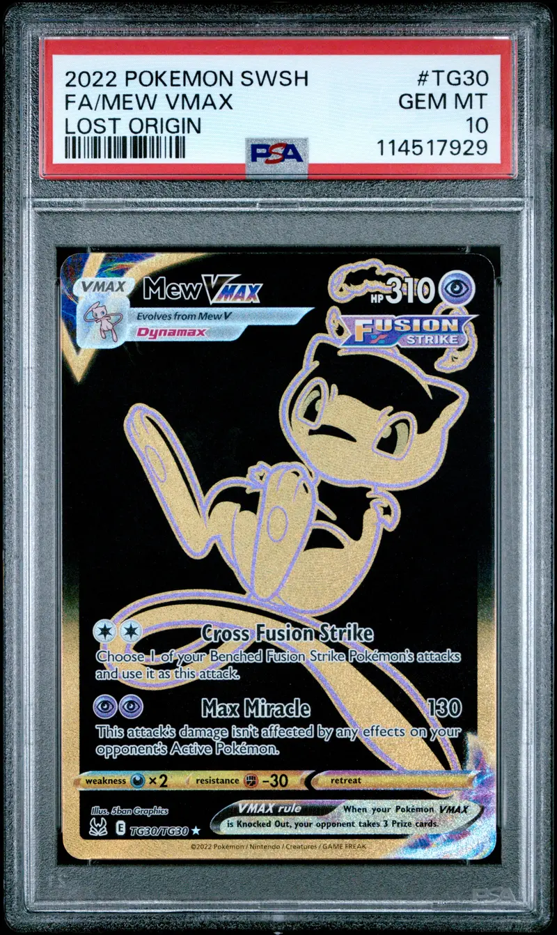 Fa/Mew Vmax Lost Origin 2022 Pokemon Sword & Shield Lost Origin Psa Gem Mt 10 1