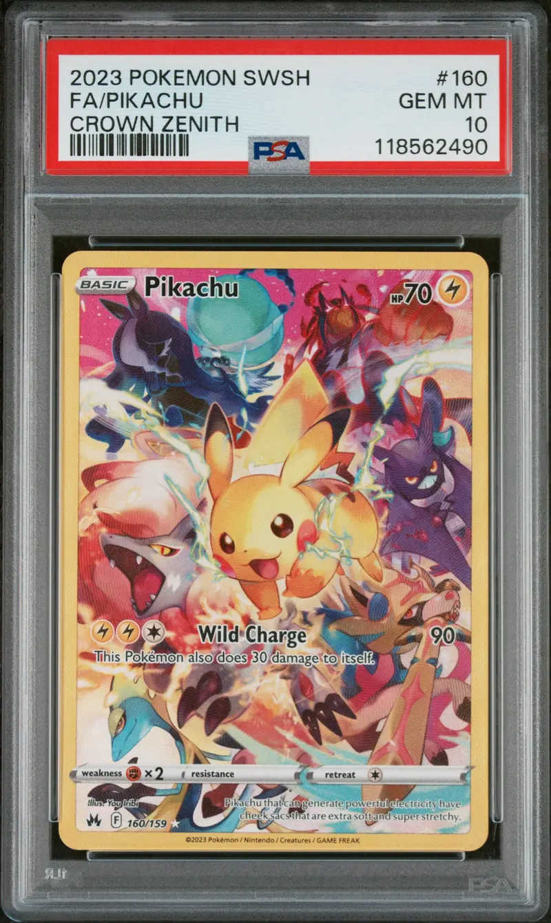 Fa/Pikachu Crown Zenith 2023 Pokemon Sword And Shield Crown Zenith Psa Gem Mt 10 1