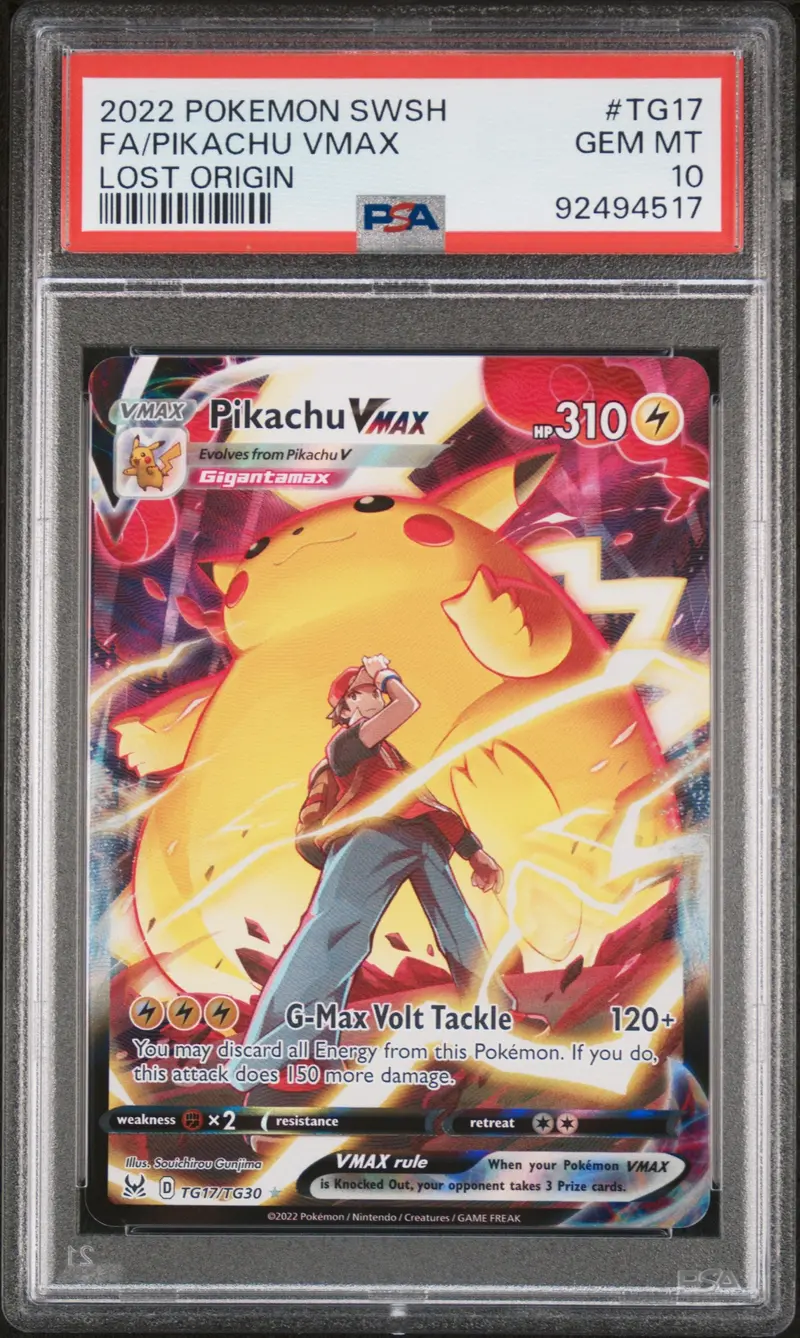 Fa/Pikachu Vmax Lost Origin 2022 Pokemon Sword & Shield Lost Origin Psa Gem Mt 10 1