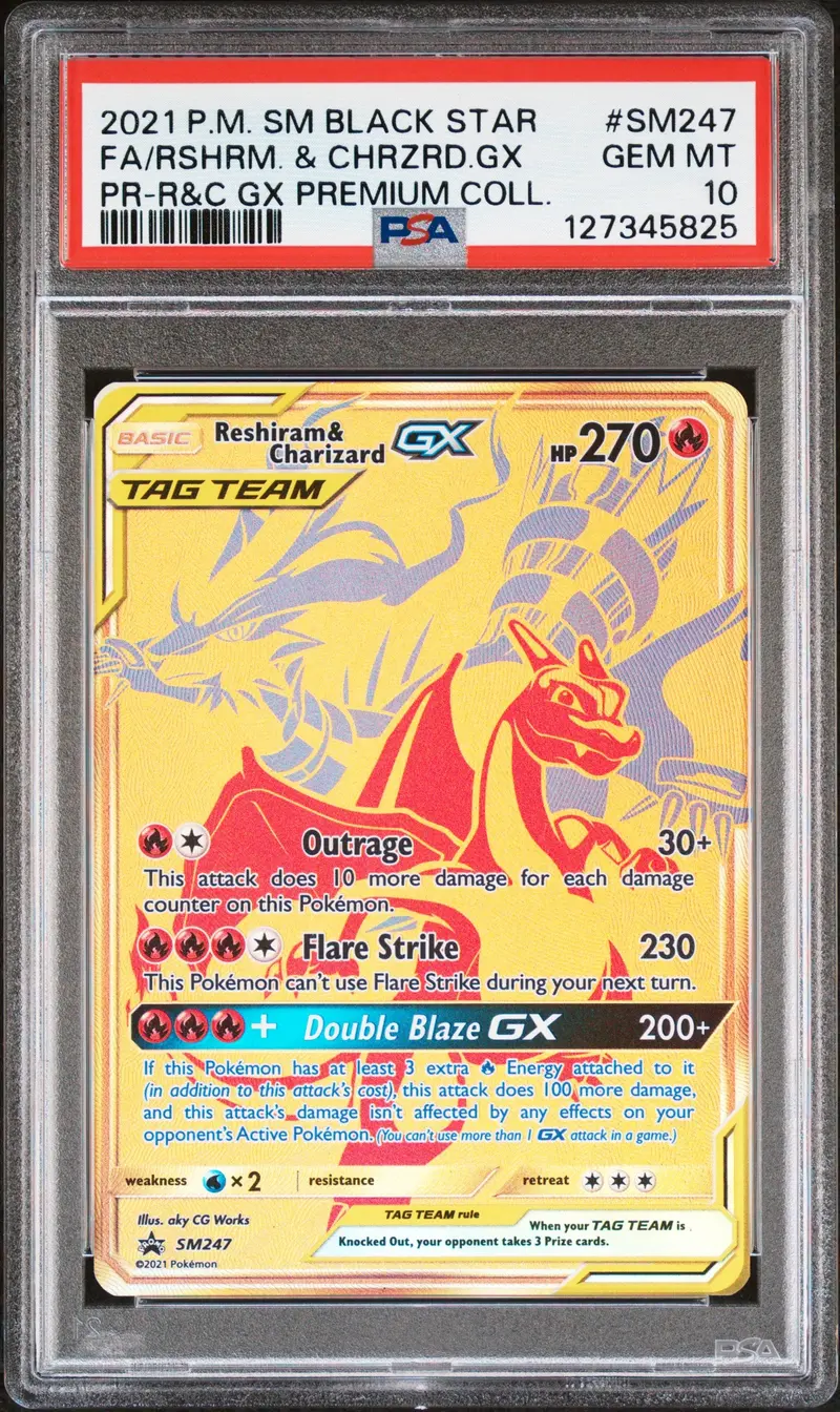 Fa/Rshrm. & Chrzrd.Gx Pr-R&C Gx Premium Coll. 2021 Pokemon Sm Black Star Promo Psa Gem Mt 10 1