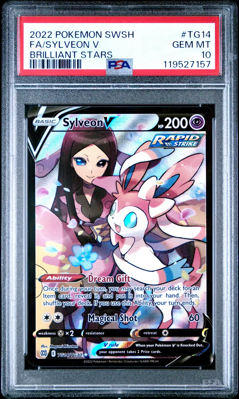 Fa/Sylveon V Brilliant Stars 2022 Pokemon Sword & Shield Brilliant Stars Psa Gem Mt 10 1