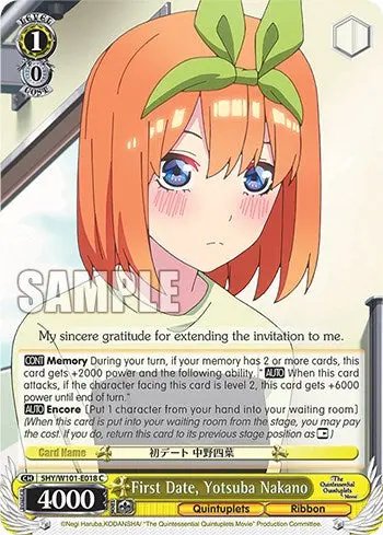 First Date, Yotusba Nakano (5Hy/W101-E018 C) [The Quintessential Quintuplets Movie] 1