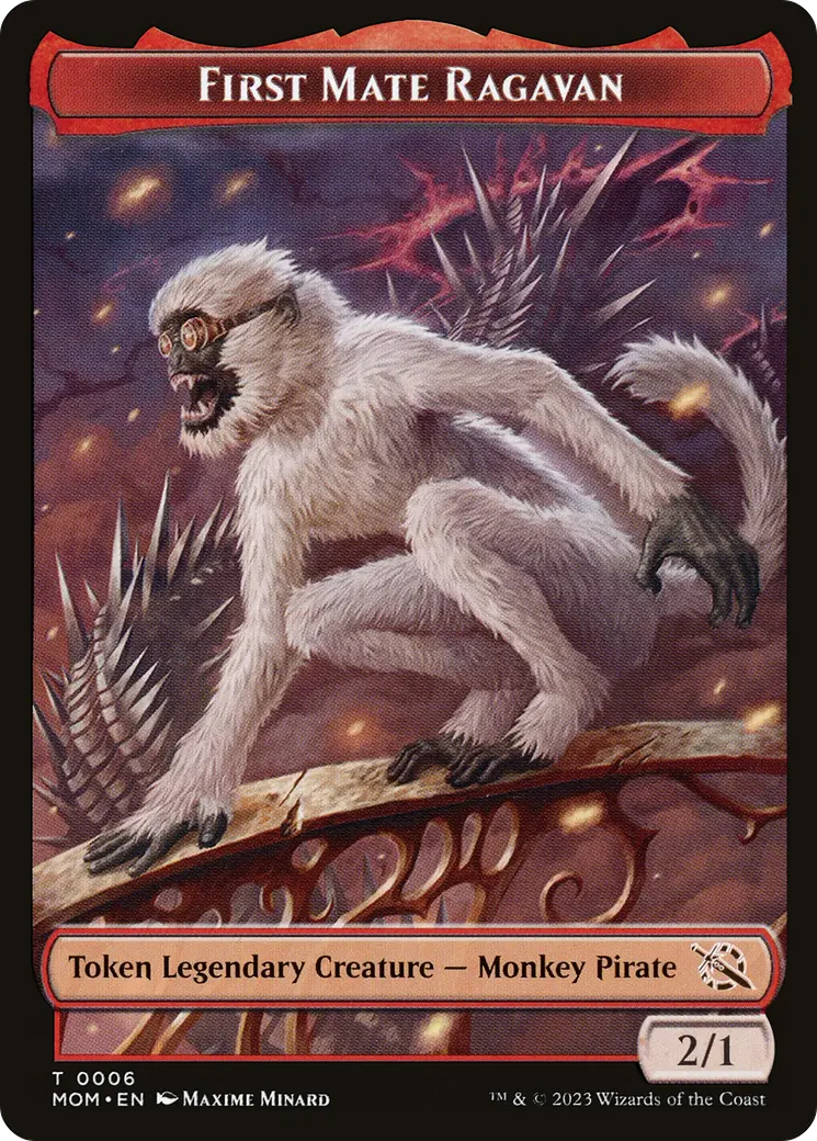First Mate Ragavan // Teferi's Talent Emblem Double-Sided Token [March Of The Machine Commander Tokens] 1