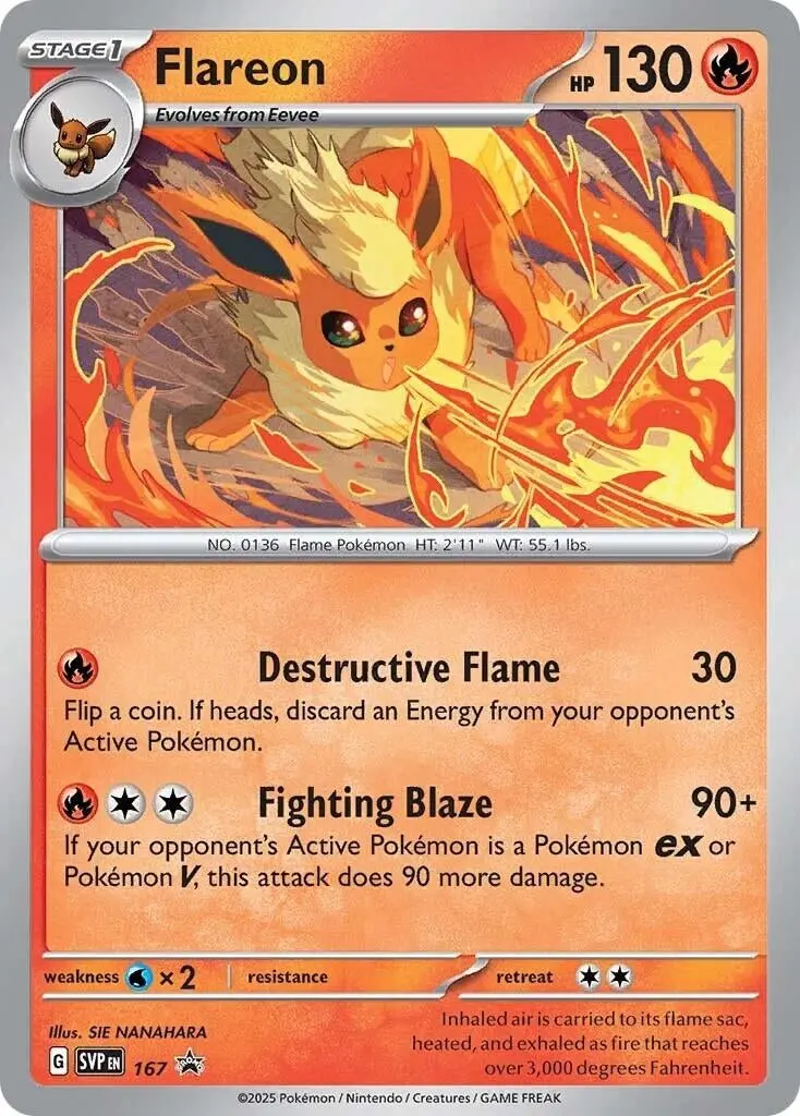 Flareon - 167 (Cosmos Holo) (167) (Svp) 1