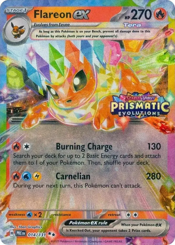 Flareon Ex - 014/131 (Prismatic Evolutions Stamp) (014/131) (Mcap) 1