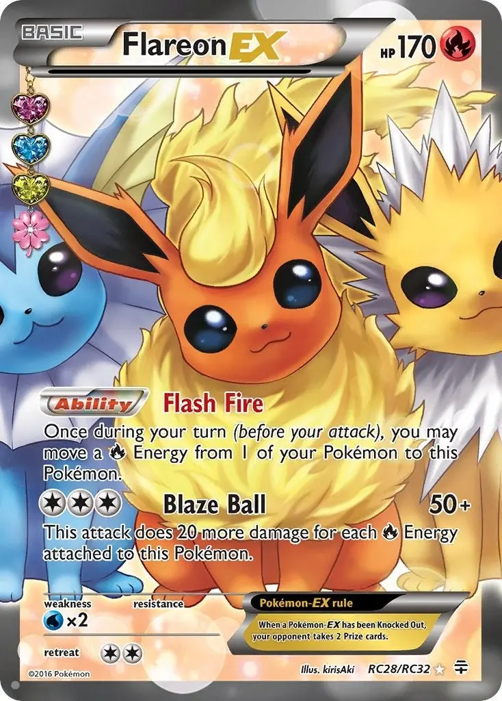 Flareon Ex (Full Art) (Rc28/Rc32) (Gen) 1