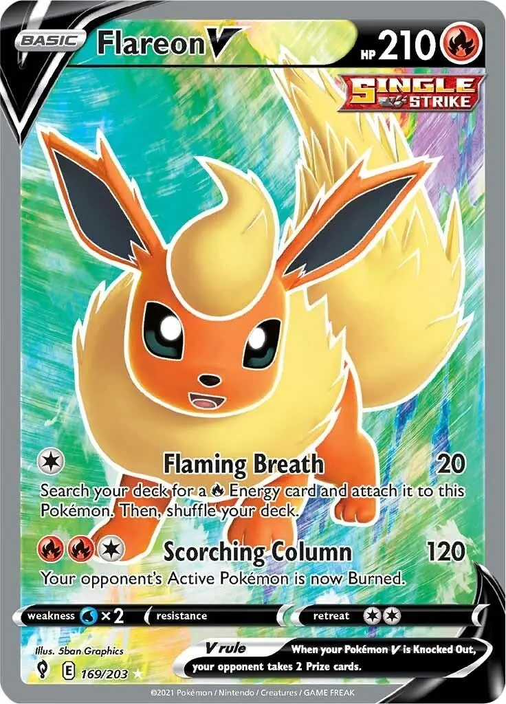 Flareon V (Full Art) (169/203) (Swsh07) 1