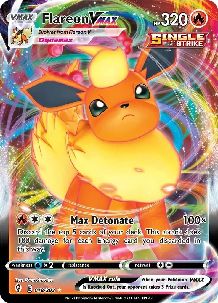 Flareon Vmax (018/203) (Swsh07) 1