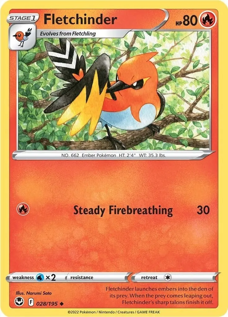 Fletchinder (028/195) (Swsh12) 1