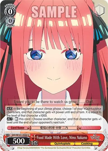 Food Made With Love, Nino Nakano (5Hy/W101-E060 U) [The Quintessential Quintuplets Movie] 1