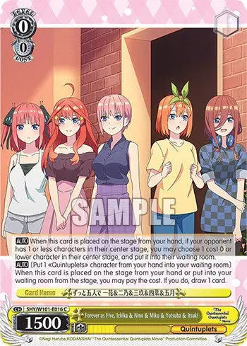 Forever As Five, Ichika & Nino & Miku & Yotsuba & Itsuki (5Hy/W101-E016 C) [The Quintessential Quintuplets Movie] 1