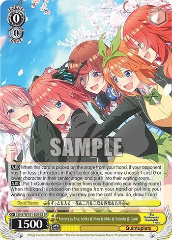 Forever As Five, Ichika & Nino & Miku & Yotsuba & Itsuki (5Hy/W101-E016s Sr) [The Quintessential Quintuplets Movie] 1