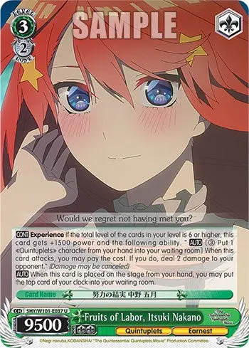 Fruits Of Labor, Itsuki Nakano (5Hy/W101-E037 U) [The Quintessential Quintuplets Movie] 1