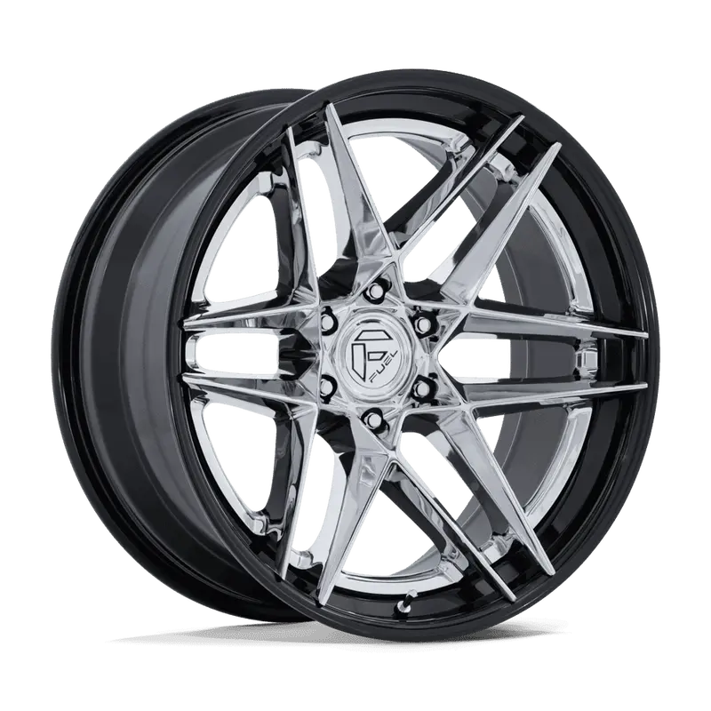 Fuel Off-Road Flight Wheel In Chrome With  Gloss Black Lip 1