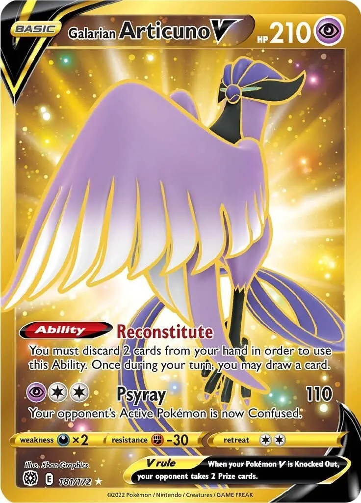 Galarian Articuno V (Secret) (181/172) (Swsh09) 1