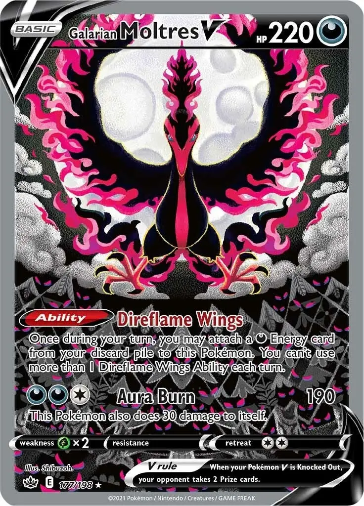 Galarian Moltres V (Alternate Full Art) (177/198) (Swsh06) 1