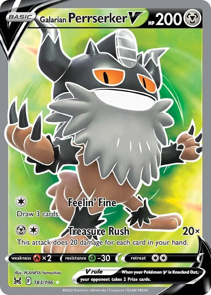 Galarian Perrserker V (Full Art) (183/196) (Swsh11) 1