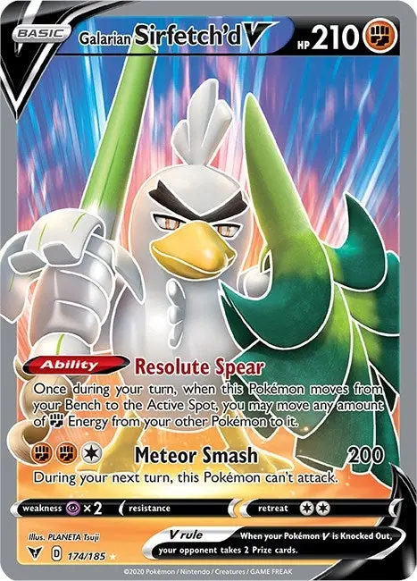 Galarian Sirfetch'd V (Full Art) (174/185) (Swsh04) 1