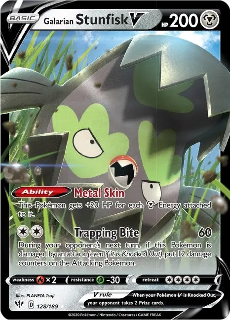 Galarian Stunfisk V (128/189) (Swsh03) 1