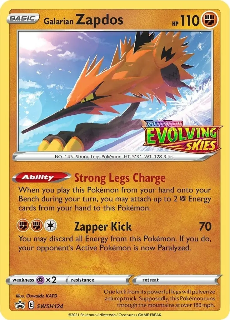 Galarian Zapdos - Swsh124 (Prerelease) (Swsh124) (Swsd) 1