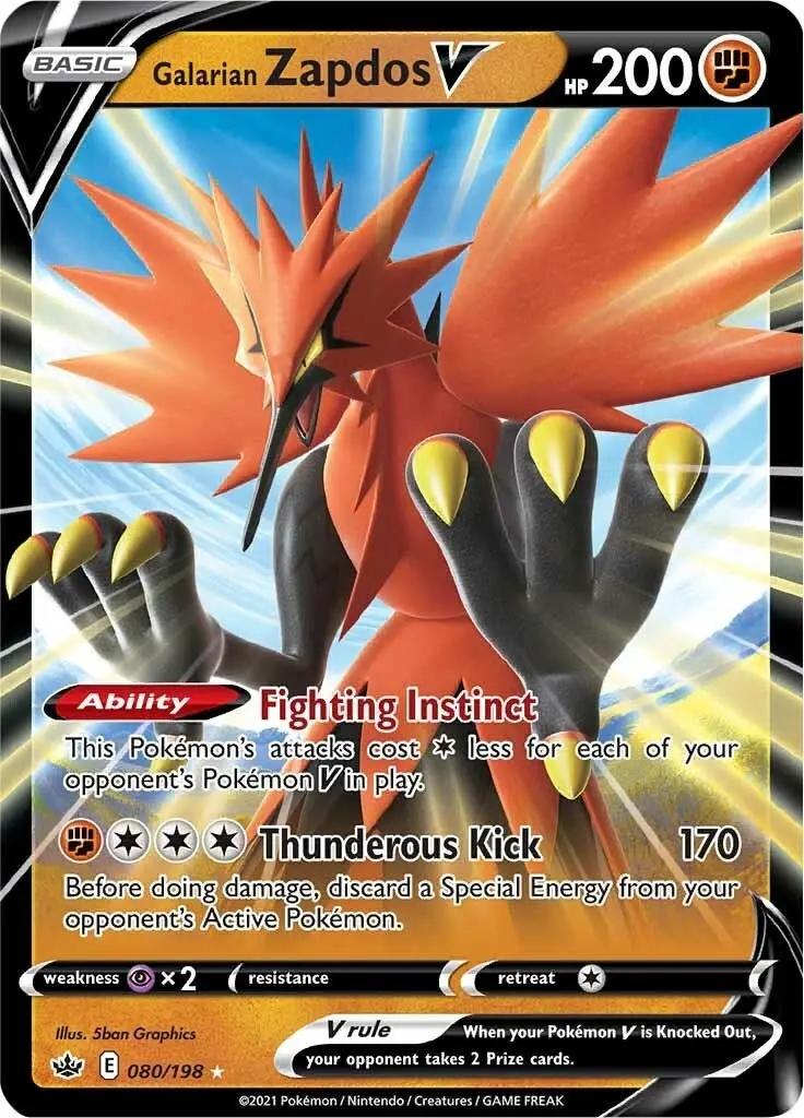 Galarian Zapdos V (080/198) (Swsh06) 1