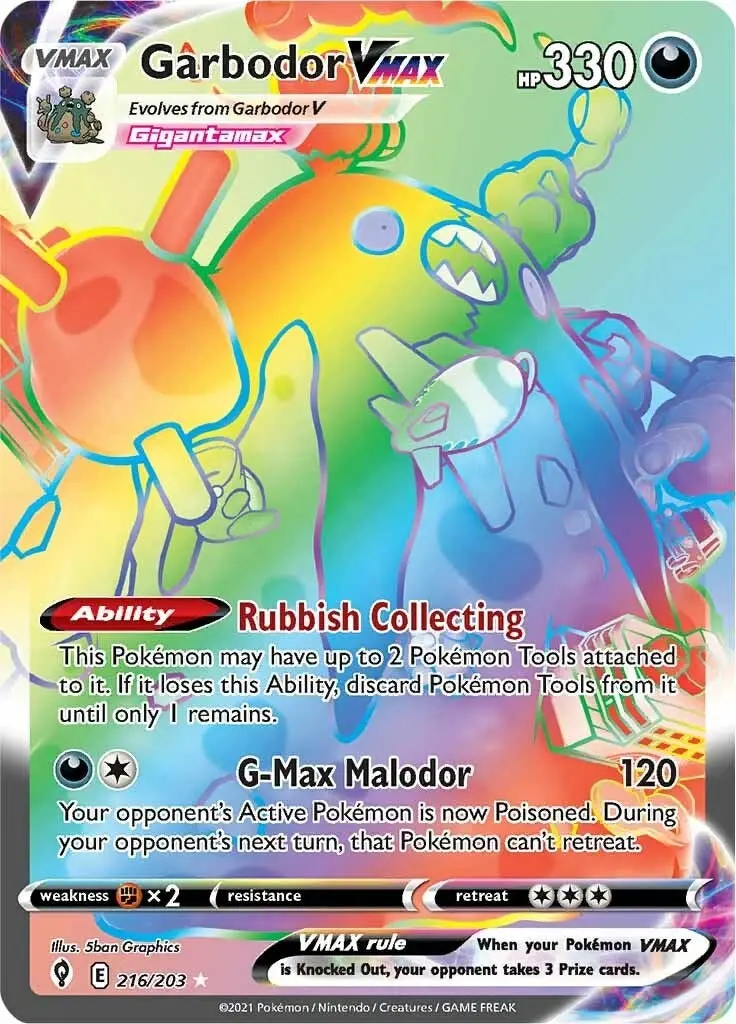 Garbodor Vmax (Secret) (216/203) (Swsh07) 1