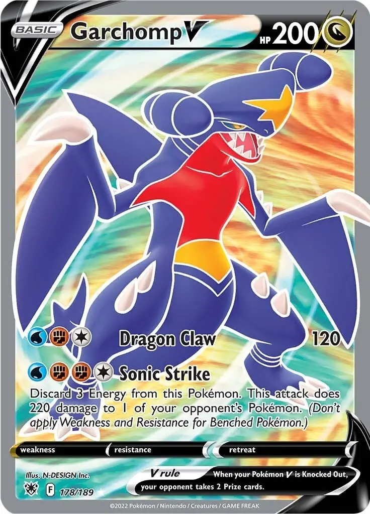Garchomp V (Full Art) (178/189) (Swsh10) 1