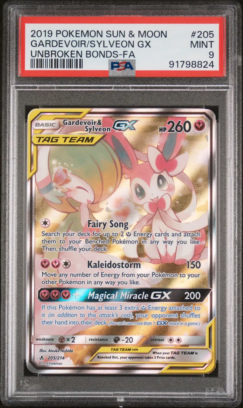 Gardevoir/Sylveon Gx Unbroken Bonds-Fa 2019 Pokemon Sun & Moon Unbroken Bonds Psa Mint 9 1