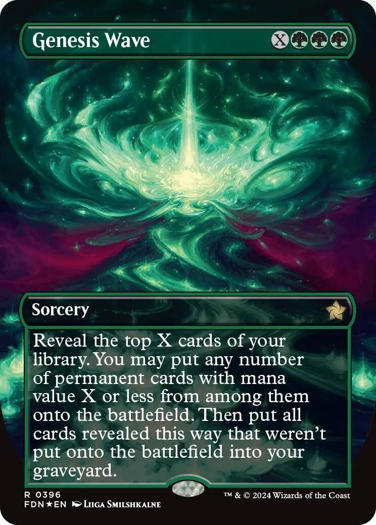 Genesis Wave (Borderless) (Mana Foil) (396) (Fdn) 1