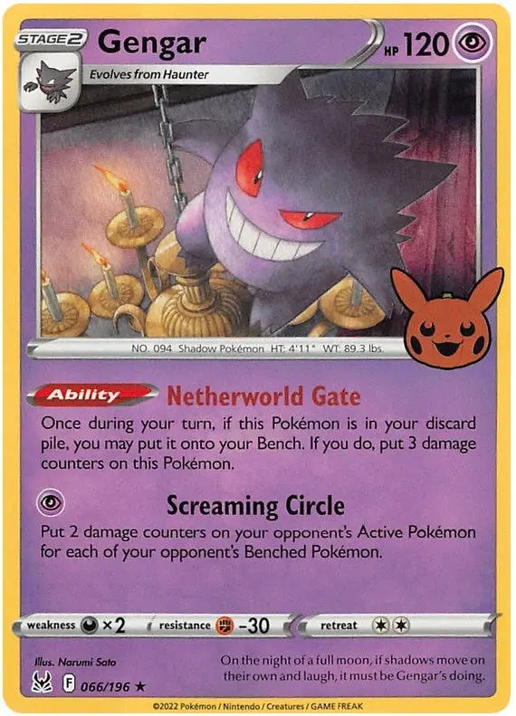 Gengar (2022 Copyright Date) (066/196) (Ttbb23) 1
