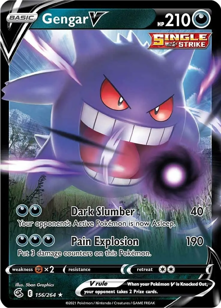 Gengar V (156/264) (Swsh08) 1