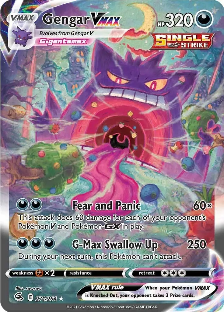 Gengar Vmax (Alternate Art Secret) (271/264) (Swsh08) 1