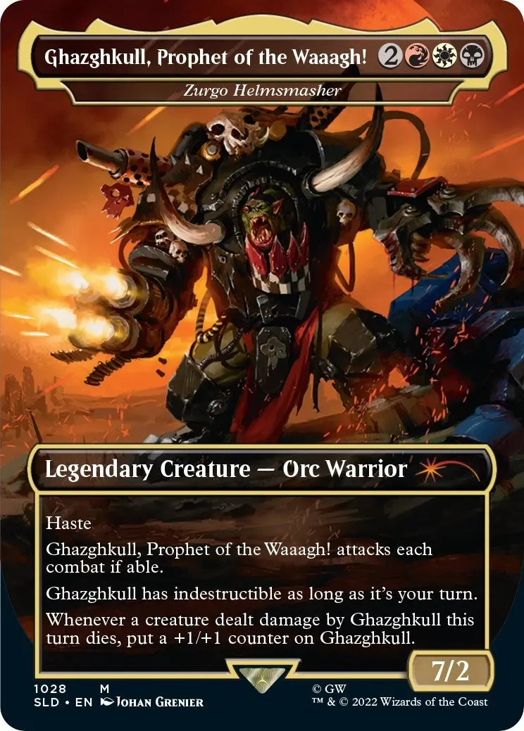 Ghazghkull, Prophet Of The Waaagh! - Zurgo Helmsmasher (Borderless) (1028) (Sld) 1