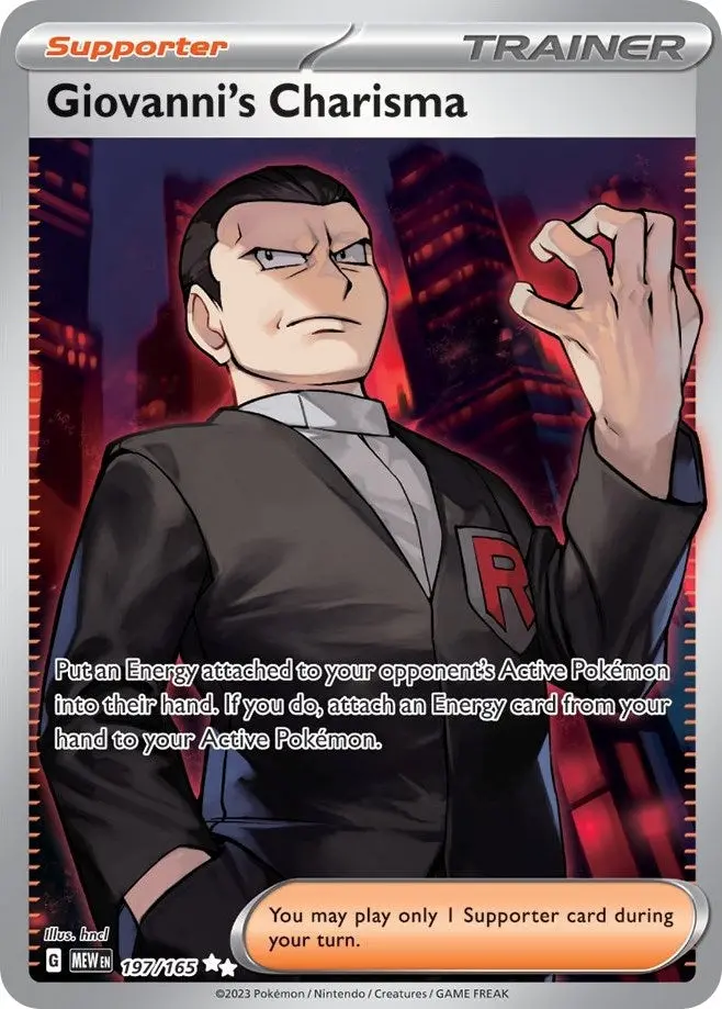 Giovanni's Charisma (197/165) (Mew) 1