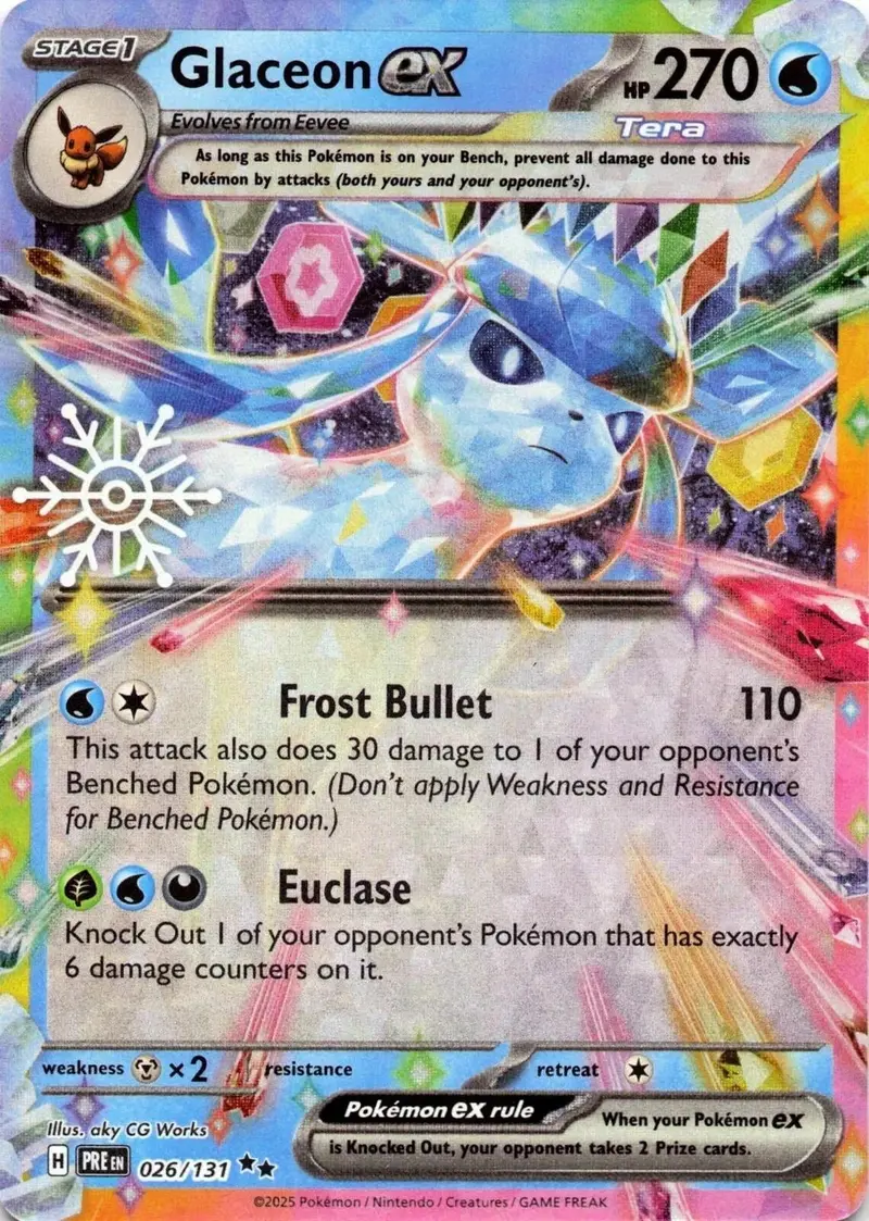 Glaceon Ex - 026/131 (Holiday Calendar) (026/131) (Pre) 1